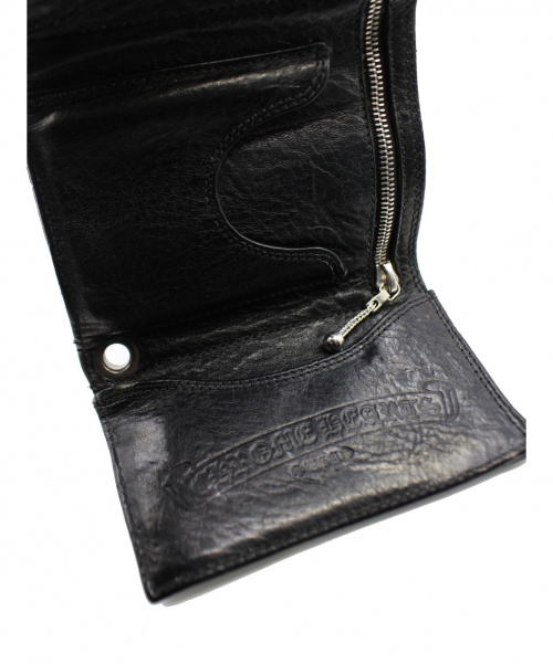 CHROME HEARTS（クロムハーツ）CHROME HEARTS (クロムハーツ) 3-FOLD WALLET ブラックの古着・服飾アイテム