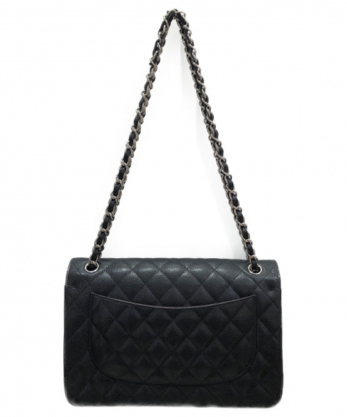 CHANEL（シャネル）CHANEL (シャネル) マトラッセダブルチェーンショルダーバッグ ブラック サイズ:30 キャビアスキンの古着・服飾アイテム
