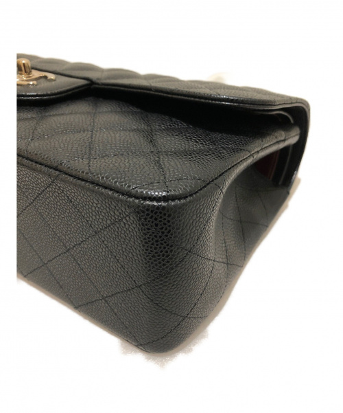 CHANEL（シャネル）CHANEL (シャネル) マトラッセダブルチェーンショルダーバッグ ブラック サイズ:30 キャビアスキンの古着・服飾アイテム