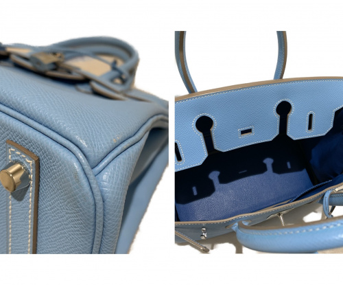 HERMES（エルメス）HERMES (エルメス) キャンディバーキン30 セレスト×ミコノス バイカラー サイズ:30 エプソン シルバー金具の古着・服飾アイテム