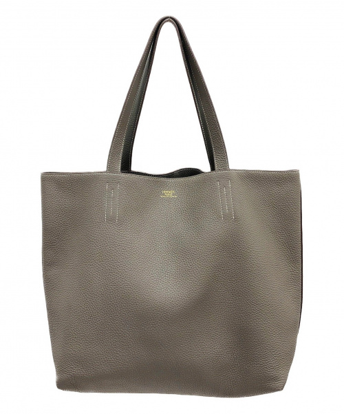 HERMES（エルメス）HERMES (エルメス) ドゥブルセンス45 グレージュ×オリーブ サイズ:45の古着・服飾アイテム
