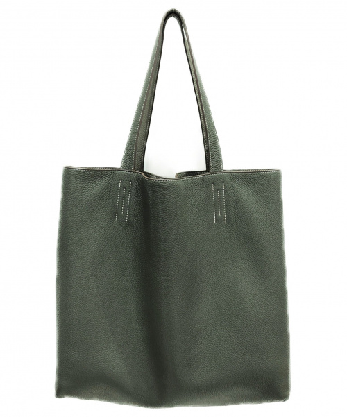 HERMES（エルメス）HERMES (エルメス) ドゥブルセンス45 グレージュ×オリーブ サイズ:45の古着・服飾アイテム