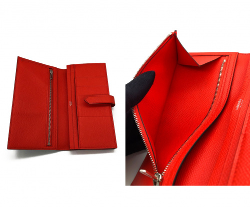 HERMES（エルメス）HERMES (エルメス) ベアンスフレ ネイビー×オレンジ サイズ:- ヴォーエプソンの古着・服飾アイテム