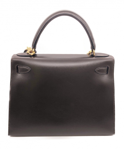 HERMES（エルメス）HERMES (エルメス) ケリーバッグ28 ブラウン サイズ:28 外縫い ボックスカーフの古着・服飾アイテム