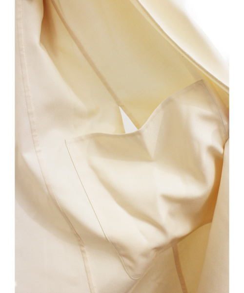 HERMES（エルメス）HERMES (エルメス) ヴァージンウールシルクコート/マルジェラ期 アイボリー サイズ:36の古着・服飾アイテム