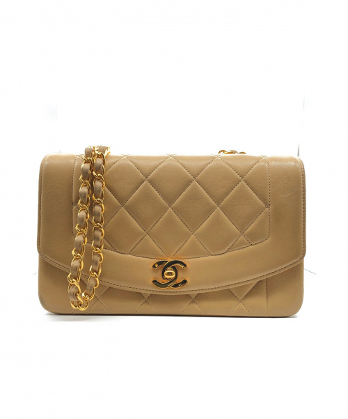 CHANEL（シャネル）CHANEL (シャネル) ダイアナフラップ チェーンショルダーバッグ ベージュ サイズ:22の古着・服飾アイテム