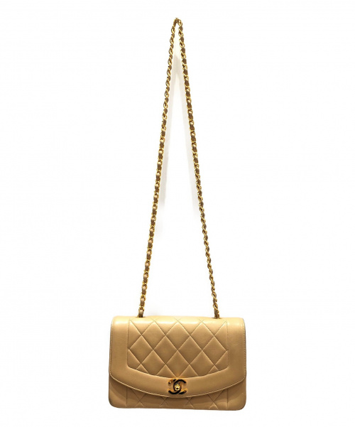 CHANEL（シャネル）CHANEL (シャネル) ダイアナフラップ チェーンショルダーバッグ ベージュ サイズ:22の古着・服飾アイテム