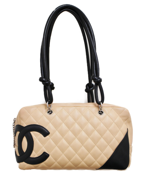 CHANEL（シャネル）CHANEL (シャネル) ボーリングバッグ ベージュ サイズ:- カンボン 9507397の古着・服飾アイテム