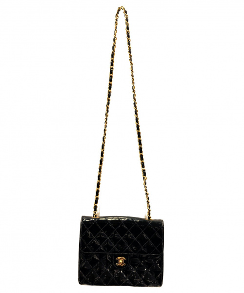 CHANEL（シャネル）CHANEL (シャネル) シングルフラップマトラッセ ブラック サイズ:- エナメルの古着・服飾アイテム