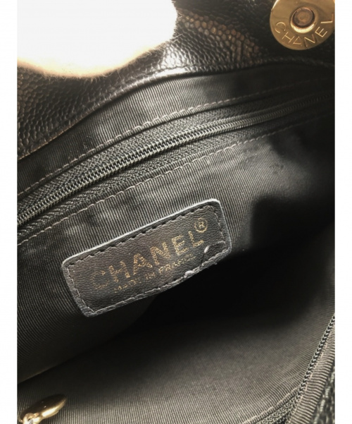 CHANEL（シャネル）CHANEL (シャネル) キャビアスキン トートバッグ ブラック サイズ:- 5643231の古着・服飾アイテム