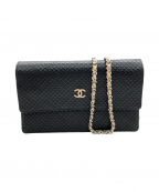 CHANELシャネル）の古着「チェーンウォレット」｜ブラック