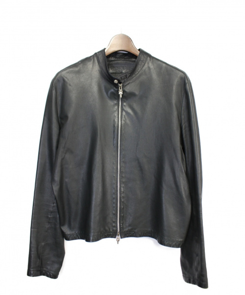 CHROME HEARTS（クロムハーツ）CHROME HEARTS (クロムハーツ) レザーライダースジャケット ブラック サイズ:M 春秋物の古着・服飾アイテム