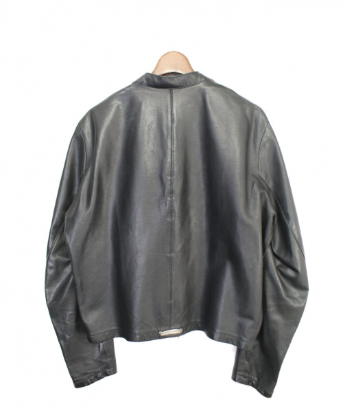 CHROME HEARTS（クロムハーツ）CHROME HEARTS (クロムハーツ) レザーライダースジャケット ブラック サイズ:M 春秋物の古着・服飾アイテム