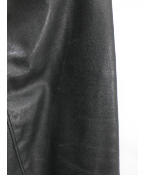 CHROME HEARTS（クロムハーツ）CHROME HEARTS (クロムハーツ) レザーライダースジャケット ブラック サイズ:M 春秋物の古着・服飾アイテム