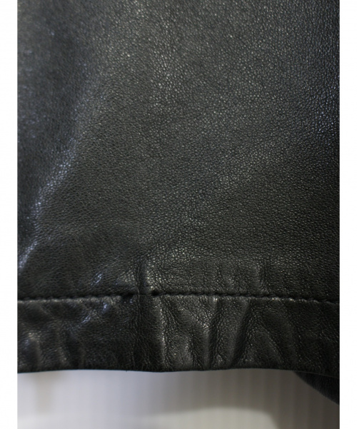 CHROME HEARTS（クロムハーツ）CHROME HEARTS (クロムハーツ) レザーライダースジャケット ブラック サイズ:M 春秋物の古着・服飾アイテム