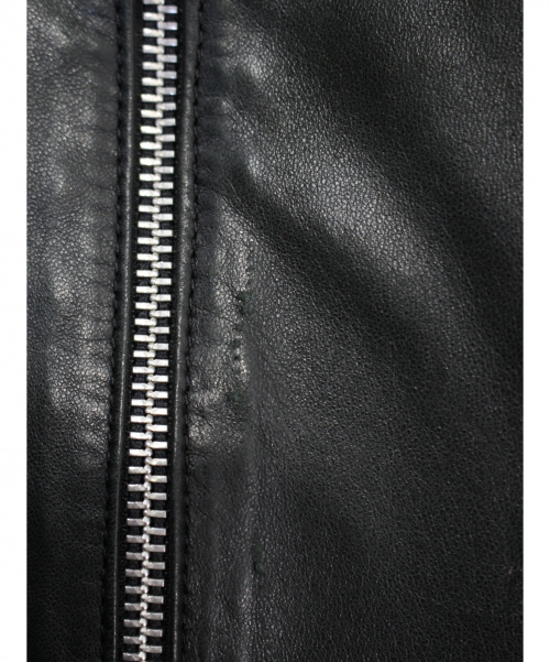 CHROME HEARTS（クロムハーツ）CHROME HEARTS (クロムハーツ) レザーライダースジャケット ブラック サイズ:M 春秋物の古着・服飾アイテム