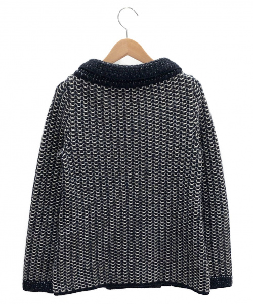 CHANEL（シャネル）CHANEL (シャネル) ニットジャケット ネイビー サイズ:34 カシミヤ×シルクの古着・服飾アイテム