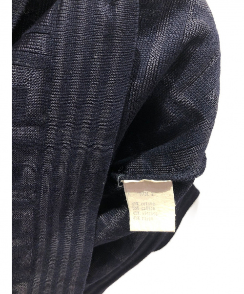 FENDI（フェンディ）FENDI (フェンディ) ニットポロシャツ ネイビー サイズ:42の古着・服飾アイテム