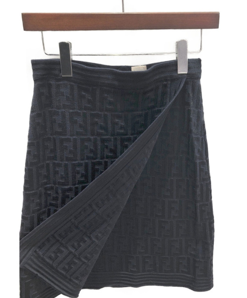 FENDI（フェンディ）FENDI (フェンディ) ニットスカート ネイビー サイズ:42の古着・服飾アイテム