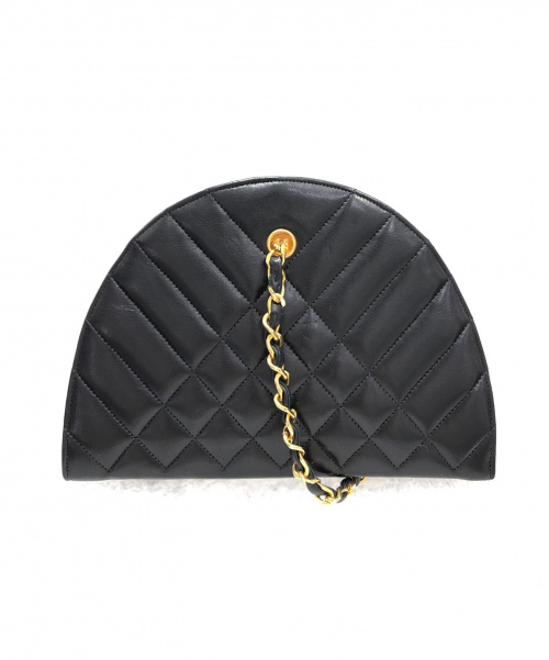 CHANEL（シャネル）CHANEL (シャネル) ハーフムーンマトラッセ ブラック サイズ:-  シープスキンの古着・服飾アイテム