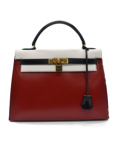 HERMES（エルメス）HERMES (エルメス) ケリー32 トリコロールカラー サイズ:32 ボックスカーフ　ゴールド金具　外縫いの古着・服飾アイテム