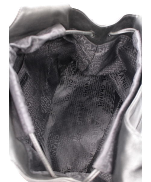 CHANEL（シャネル）CHANEL (シャネル) チョコバー フリンジトートバッグ ブラック サイズ:- レザー 7832986の古着・服飾アイテム