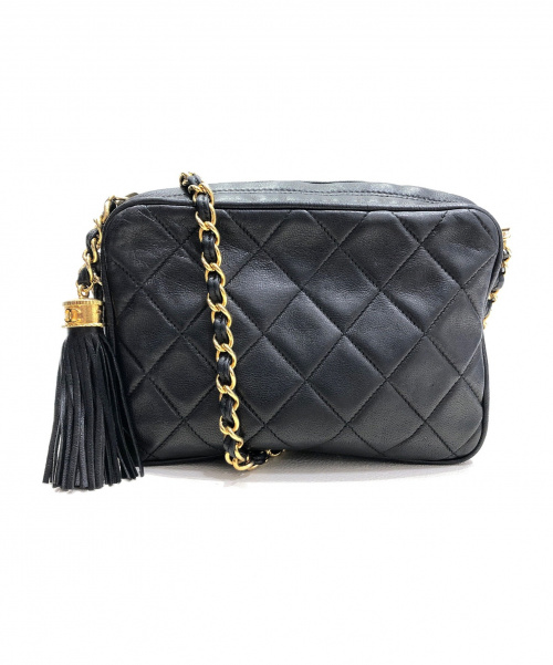 CHANEL（シャネル）CHANEL (シャネル) タッセルショルダーバッグ ブラック サイズ:- マトラッセ シープスキン 0160216の古着・服飾アイテム