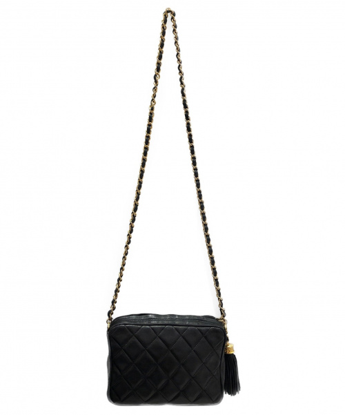 CHANEL（シャネル）CHANEL (シャネル) タッセルショルダーバッグ ブラック サイズ:- マトラッセ シープスキン 0160216の古着・服飾アイテム