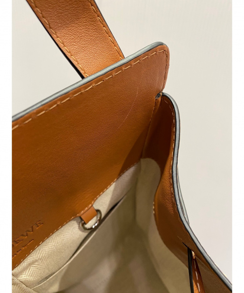 LOEWE（ロエベ）LOEWE (ロエベ) ハンモックバッグ ベージュ サイズ:- キャンバス×レザーの古着・服飾アイテム
