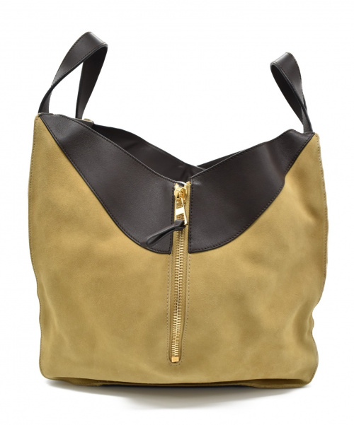 LOEWE（ロエベ）LOEWE (ロエベ) ハンモックバッグ カーキ サイズ:- レザー×スエードの古着・服飾アイテム