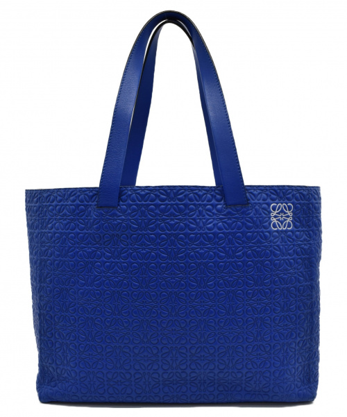 LOEWE（ロエベ）LOEWE (ロエベ) イーストウエストショッパー ブルー サイズ:- 型押しの古着・服飾アイテム