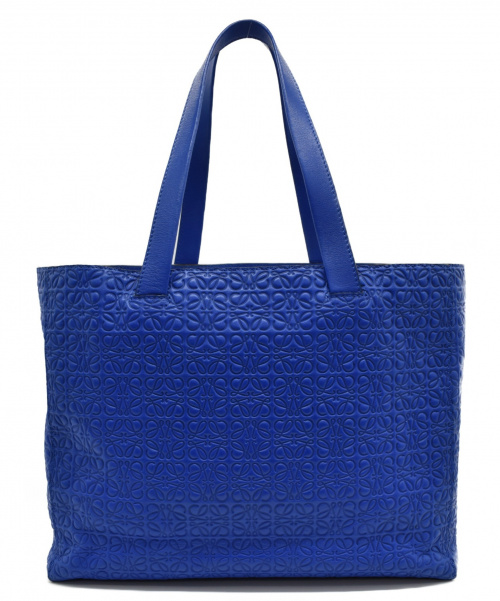 LOEWE（ロエベ）LOEWE (ロエベ) イーストウエストショッパー ブルー サイズ:- 型押しの古着・服飾アイテム