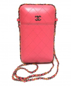 CHANELシャネル）の古着「チェーンクラッチ」｜ピンク