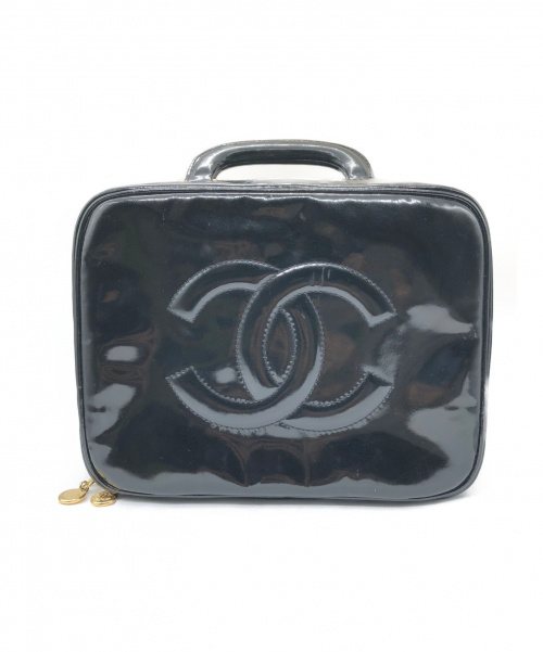 CHANEL（シャネル）CHANEL (シャネル) バニティバッグ ブラック エナメルの古着・服飾アイテム