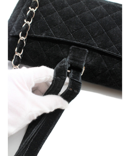 CHANEL（シャネル）CHANEL (シャネル) ベロアマトラッセリュック ブラック サイズ:- マトラッセ 4460687の古着・服飾アイテム