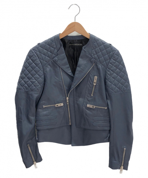 BALENCIAGA（バレンシアガ）BALENCIAGA (バレンシアガ) ライダースジャケット ブルー サイズ:36の古着・服飾アイテム