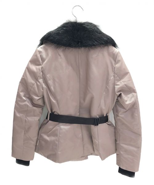 MONCLER（モンクレール）MONCLER (モンクレール) ファーダウンコート ベージュ×ブラック サイズ:1 SERRANTの古着・服飾アイテム