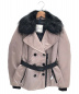 MONCLER（モンクレール）の古着「ファーダウンコート」｜ベージュ×ブラック