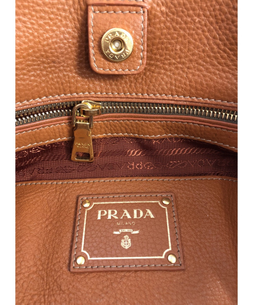 PRADA（プラダ）PRADA (プラダ) 2WAYトートバッグ オレンジ ヴィッテロダイノ BN2537 103の古着・服飾アイテム