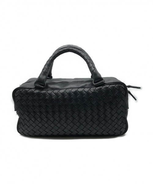 BOTTEGA VENETA（ボッテガベネタ）BOTTEGA VENETA (ボッテガヴェネタ) ミニボストンバッグ ブラック サイズ:- イントレチャート レザーの古着・服飾アイテム