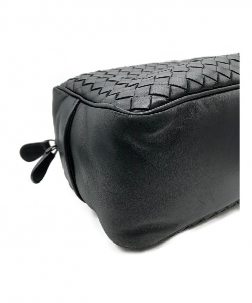 BOTTEGA VENETA（ボッテガベネタ）BOTTEGA VENETA (ボッテガヴェネタ) ミニボストンバッグ ブラック サイズ:- イントレチャート レザーの古着・服飾アイテム