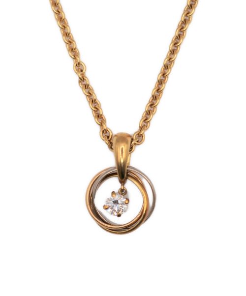 Cartier（カルティエ）Cartier (カルティエ) トリニティ1Pダイヤネックレス サイズ:-の古着・服飾アイテム