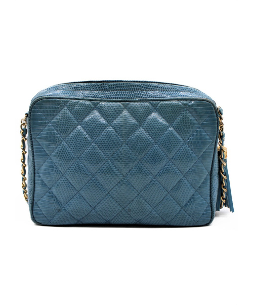 CHANEL（シャネル）CHANEL (シャネル) リザード チェーンショルダーバッグ スカイブルー サイズ:- リザード 0905936の古着・服飾アイテム