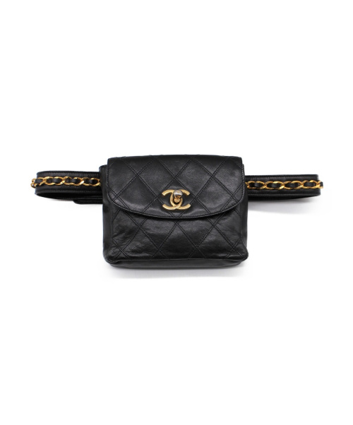 CHANEL（シャネル）CHANEL (シャネル) マトラッセウエストポーチ ブラック サイズ:75 マトラッセ ■の古着・服飾アイテム