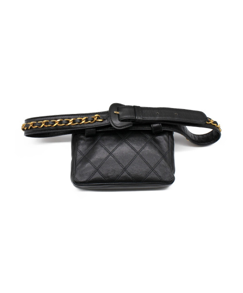 CHANEL（シャネル）CHANEL (シャネル) マトラッセウエストポーチ ブラック サイズ:75 マトラッセ ■の古着・服飾アイテム