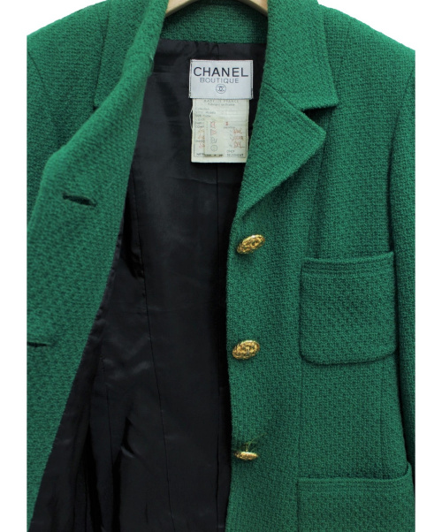 CHANEL（シャネル）CHANEL (シャネル) ヴィンテージセットアップ グリーン サイズ:-の古着・服飾アイテム