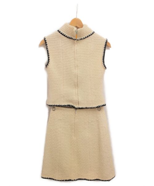 CHANEL（シャネル）CHANEL (シャネル) セットアップツイードニット ホワイト サイズ:38 秋冬物の古着・服飾アイテム