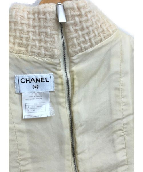 CHANEL（シャネル）CHANEL (シャネル) セットアップツイードニット ホワイト サイズ:38 秋冬物の古着・服飾アイテム