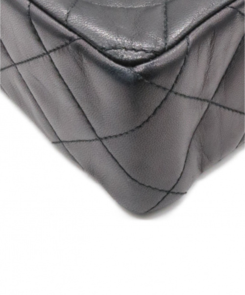 CHANEL（シャネル）CHANEL (シャネル) レザーショルダーバッグ ブラック サイズ:21の古着・服飾アイテム