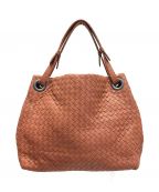 BOTTEGA VENETAボッテガベネタ）の古着「イントレチャートショルダーバッグ」｜ブラウン